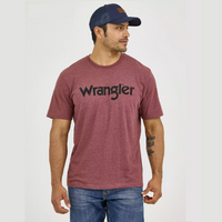 Wrangler® Men's Kabel Logo T-Shirt - Burgundy