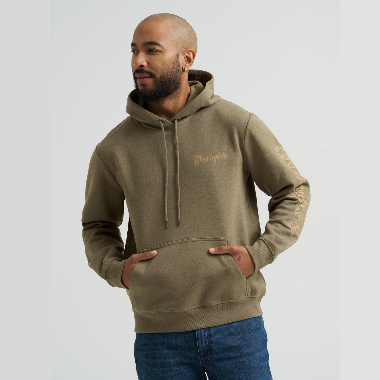 Wrangler® Graphic Hoodie - Burnt Olive