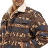 Wrangler® Men's Sherpa Lined Jacquard Jacket - Chocolate Torte