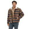 Wrangler® Men's Sherpa Lined Jacquard Jacket - Chocolate Torte