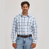 Wrangler® Men's Retro® Premium Western Shirt - Powder Plaid