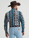 Wrangler® Men's "Checotah" Classic Fit Western Shirt - Grey Multi
