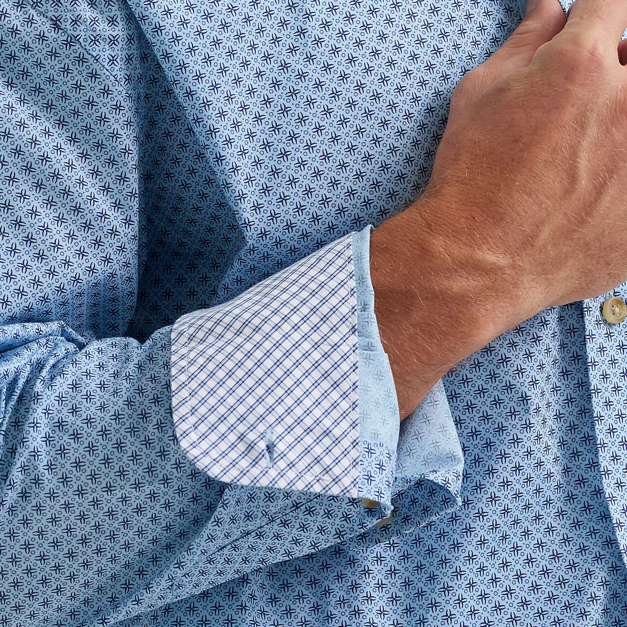 Wrangler® Men's George Strait™ Western Shirt - Baby Blue Cross