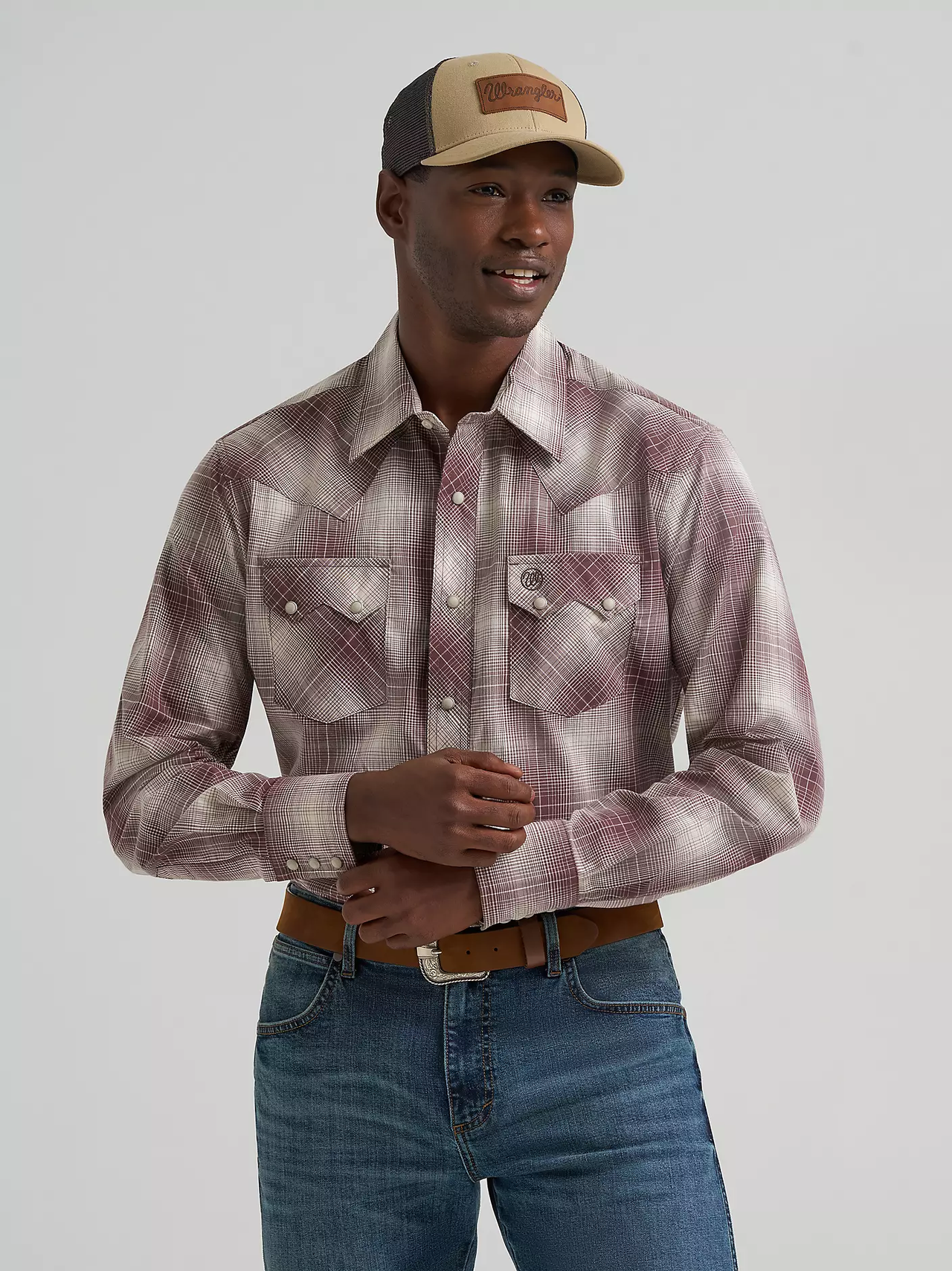 Wrangler® Men's Retro Western Shirt - Mahogany