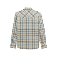 Wrangler® Men's Retro Long Sleeve Western Shirt - Ecru Plaid