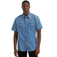 Wrangler® Men's Vintage Inspired Short Sleeve Shirt - Denim