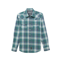 Wrangler® Men's Retro Long Sleeve Western Shirt - Blue Multi