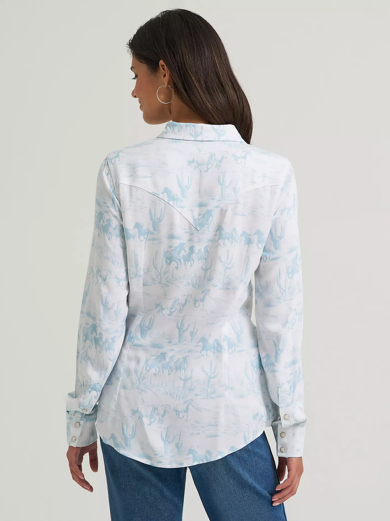 Wrangler® Women's Retro "Americana" Western Shirt - White
