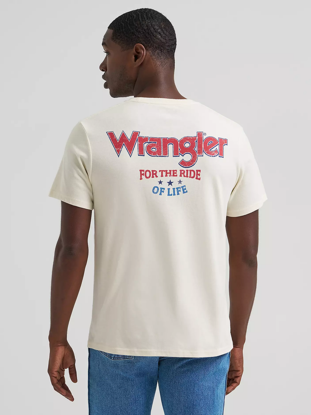 Wrangler® Men's "For The Ride" Graphic T-Shirt - Antique White