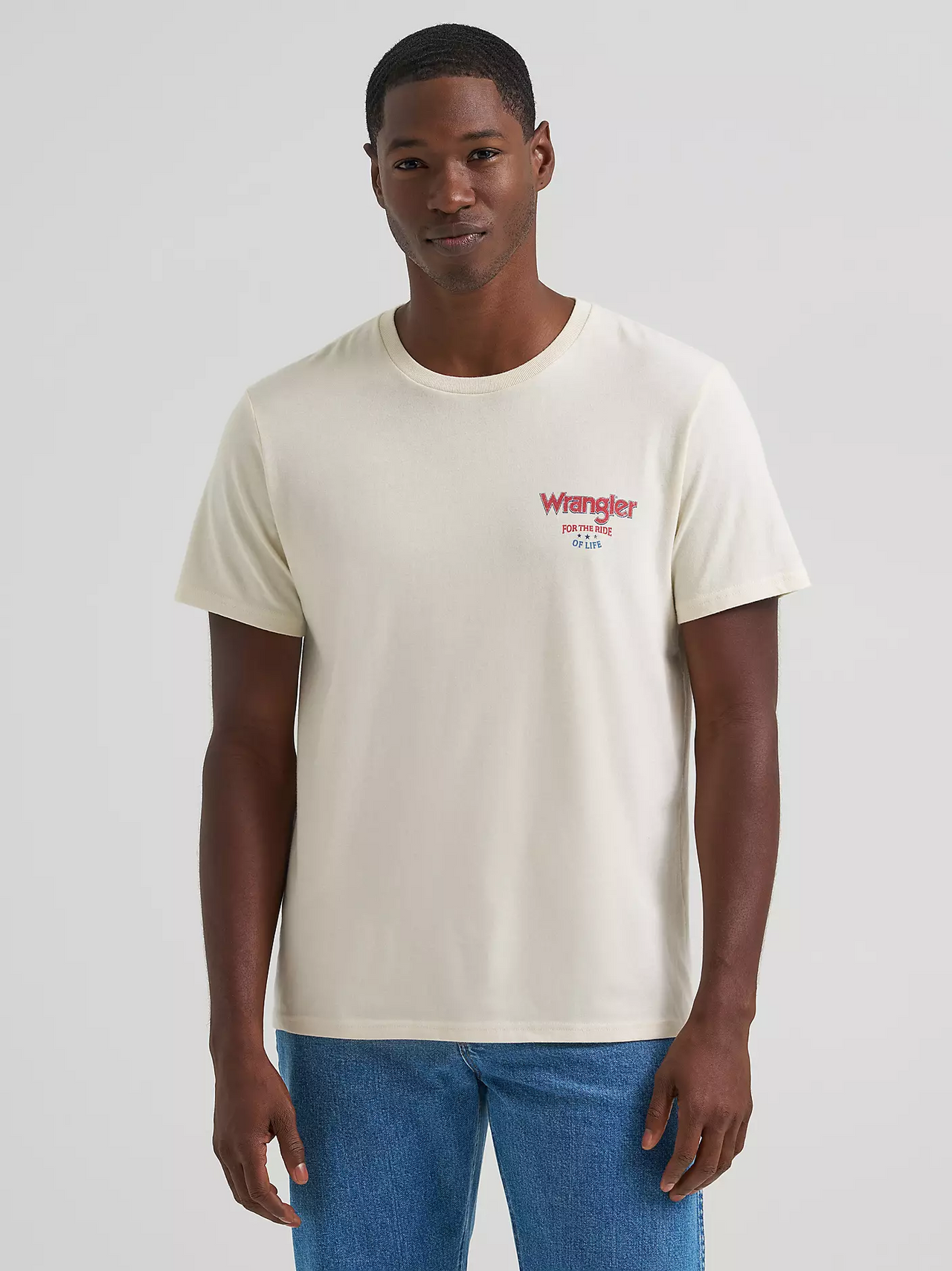 Wrangler® Men's "For The Ride" Graphic T-Shirt - Antique White