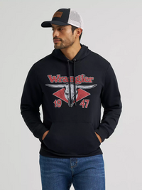 Wrangler® Men's Longhorn 47 Graphic Hoodie - Black Beauty