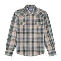 Wrangler® Men's Retro® Premium Long Sleeve Western Shirt - Brown Plaid