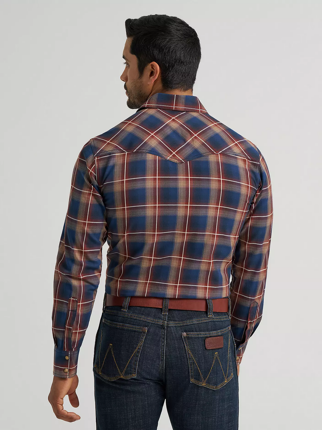 Wrangler® Men's Retro® Premium Long Sleeve Western Shirt - Blue Sunset