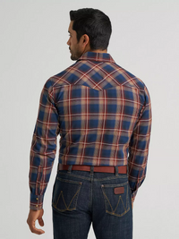 Wrangler® Men's Retro® Premium Long Sleeve Western Shirt - Blue Sunset