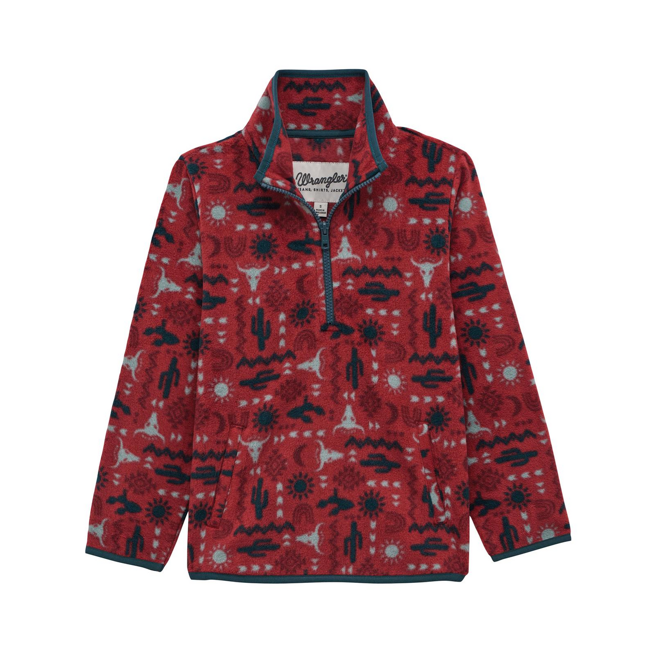 Wrangler® Girl's Fleece Pullover - Burgundy