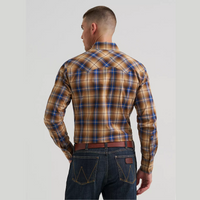 Wrangler® Men's Retro® Long Sleeve Western Shirt - Caramel Plaid