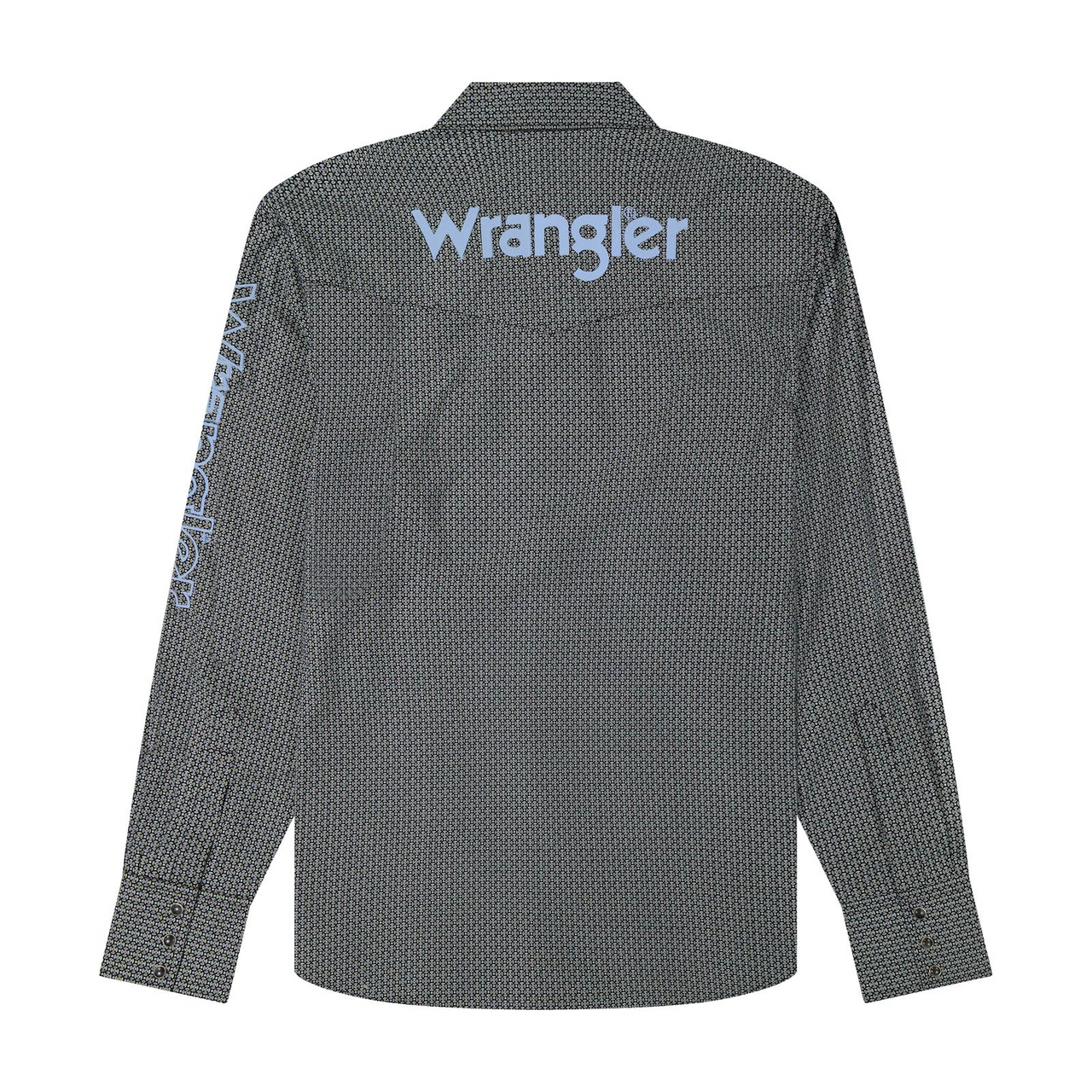 Wrangler® Men's Classic Fit Long Sleeve Western Shirt - Black & Grey