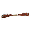 Harness Leather Rounded Curb Strap with Braided Rawhide