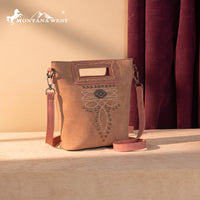Montana West Cut-Out Embroidered Top Handle Crossbody