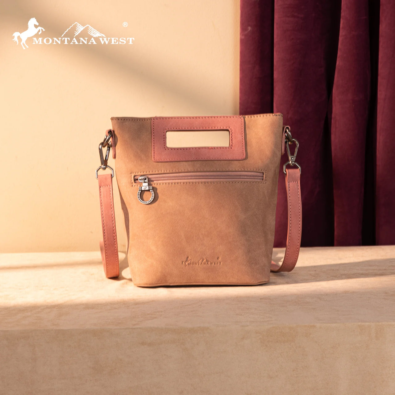 Montana West Cut-Out Embroidered Top Handle Crossbody