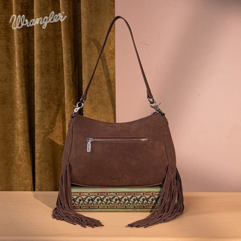 Wrangler Fringe Buckle Hobo Bag