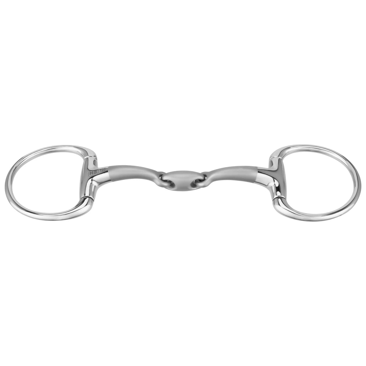 Satinox Double Jointed Eggbutt Snaffle Bit - 14 mm