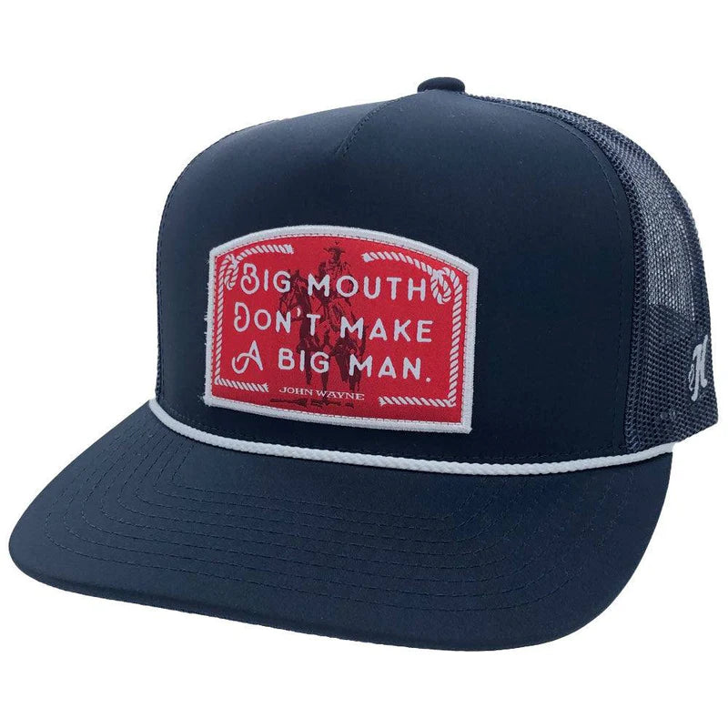 Hooey® Cap Snap Back "John Wayne" Hat Navy w/ Red & White Patch