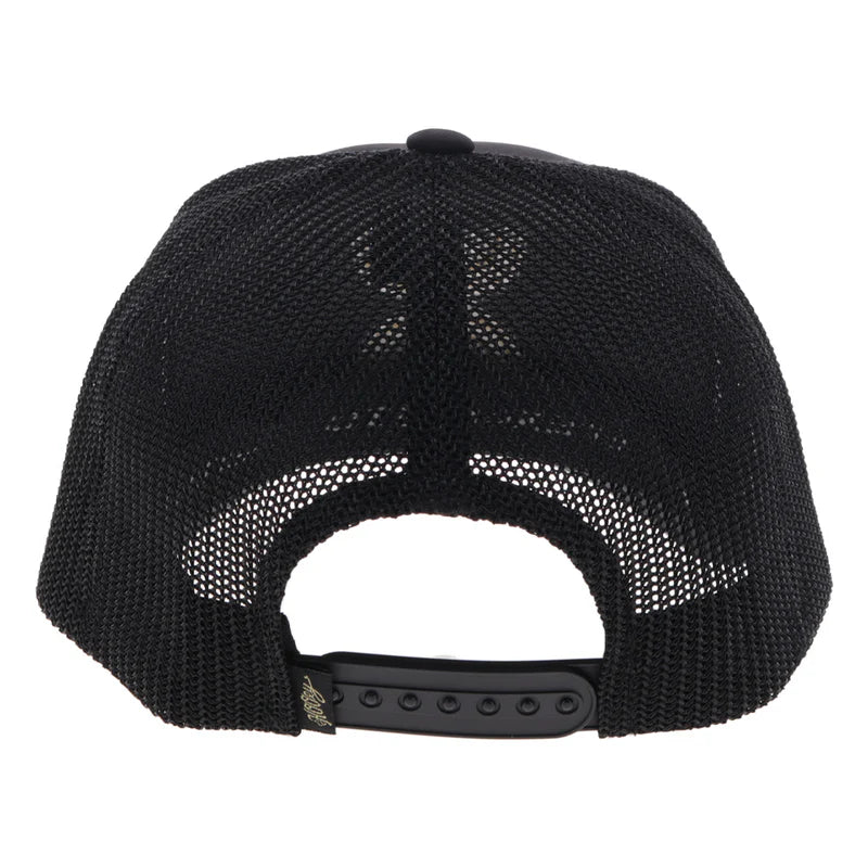 Hooey® Cap Snap Back "Sterling" Hat Black w/ Tan & White Hooey Logo
