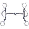 Metalab Black Steel Snaffle Mouth Bit w/ Copper Inlay