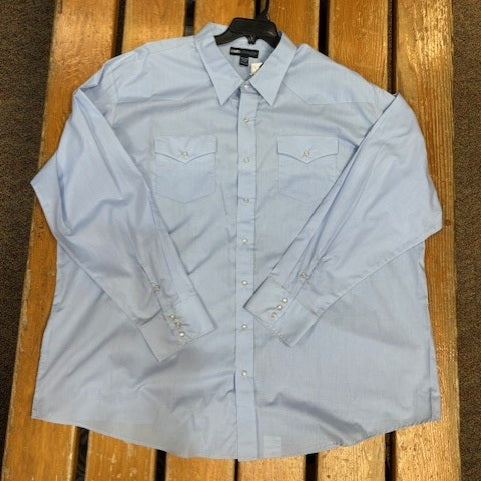 MWG® Men's Long Sleeve Western Shirt - Blue