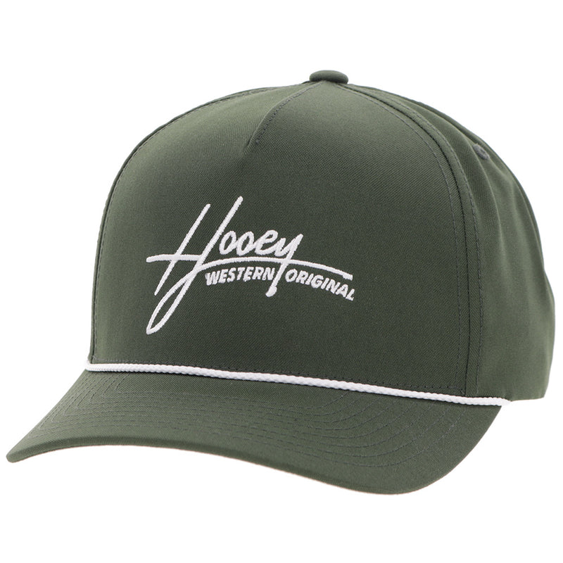 Hooey® Cap Snap Back "Mark Out" Hat Green w/White Stitching