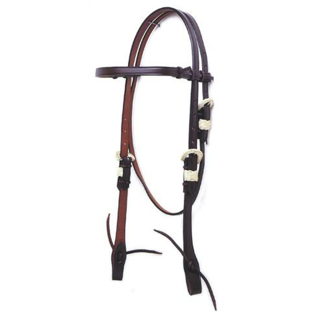 SIERRA Brow Headstall w/ Rawhide Wrapped Buckles