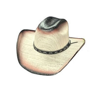 Modestone 2-Tone Straw Cowboy Hat  - #30483