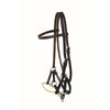 Jim Taylor Leather Browband Single Rawhide Rope Side Pull