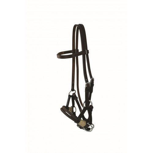 Jim Taylor Leather Browband Double Rope Side Pull