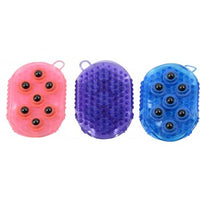 Gel Groomer Massager Mitt with Magnetic Rollers