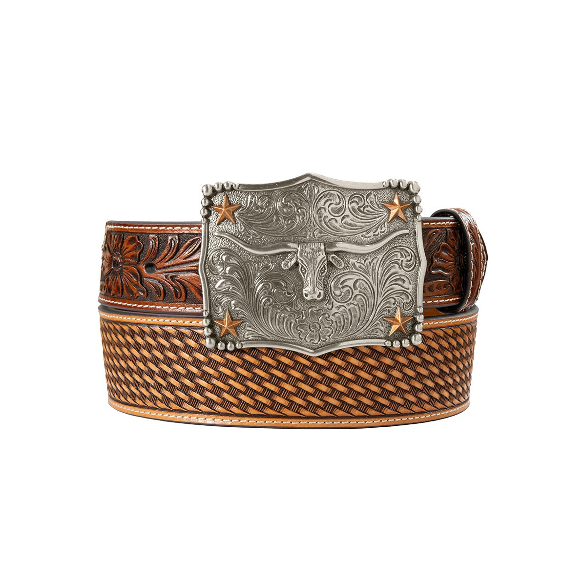 3D Men's Basket Weave Belt