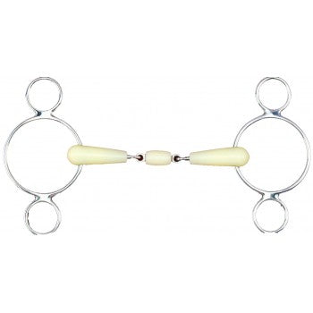 Happy Mouth Two Ring Double Roller Gag Bit