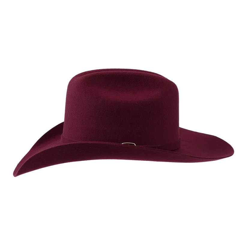 Roper Burgundy Wool Western Hat