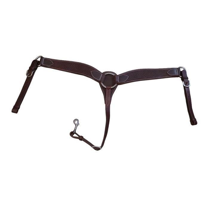 Basket Tooled Breast Collar
