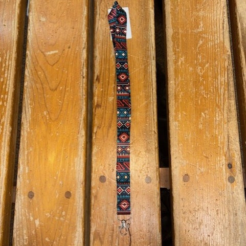 Patterned Lanyard Keychain