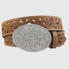 Roper® Women's Tooled Leather Belt & Buckle