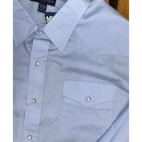 MWG® Men's Long Sleeve Western Shirt - Blue