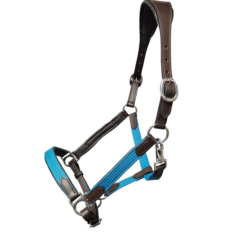 Leather and Nylon Hybrid Halter