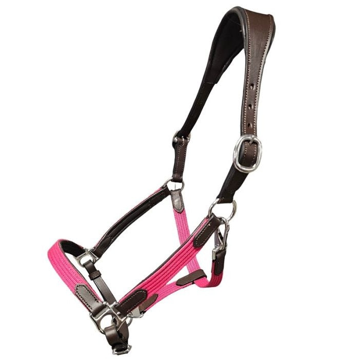 Leather and Nylon Hybrid Halter