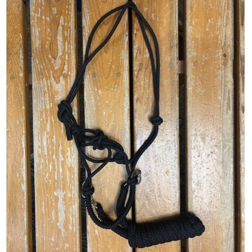 Side Pull Rope Halter with Crystal Nose Band