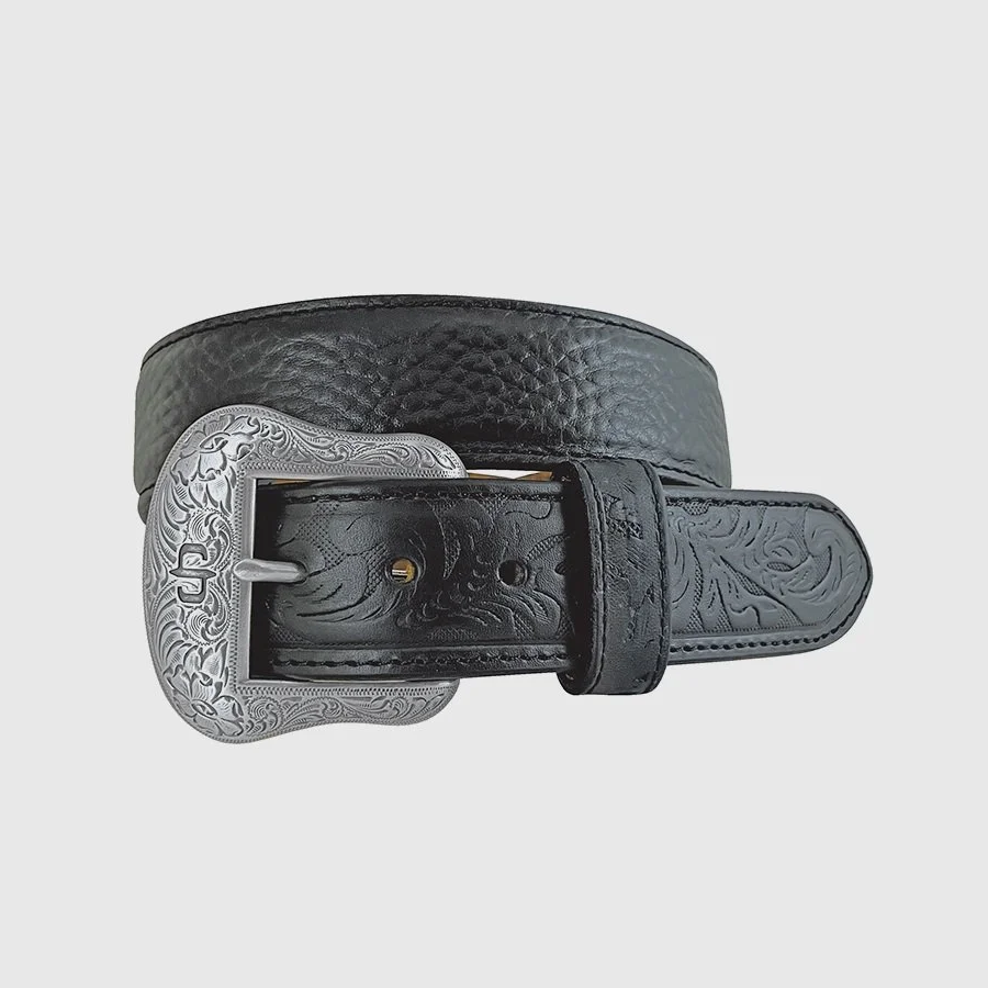 Stetson® Men's Western Bison Leather Belt - Black