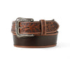 Ariat® Mens Embossed Tab Dark Brown Belt