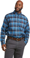 Ariat Flame Resistant Carter Long Sleeve Work Shirt - Black and Blue