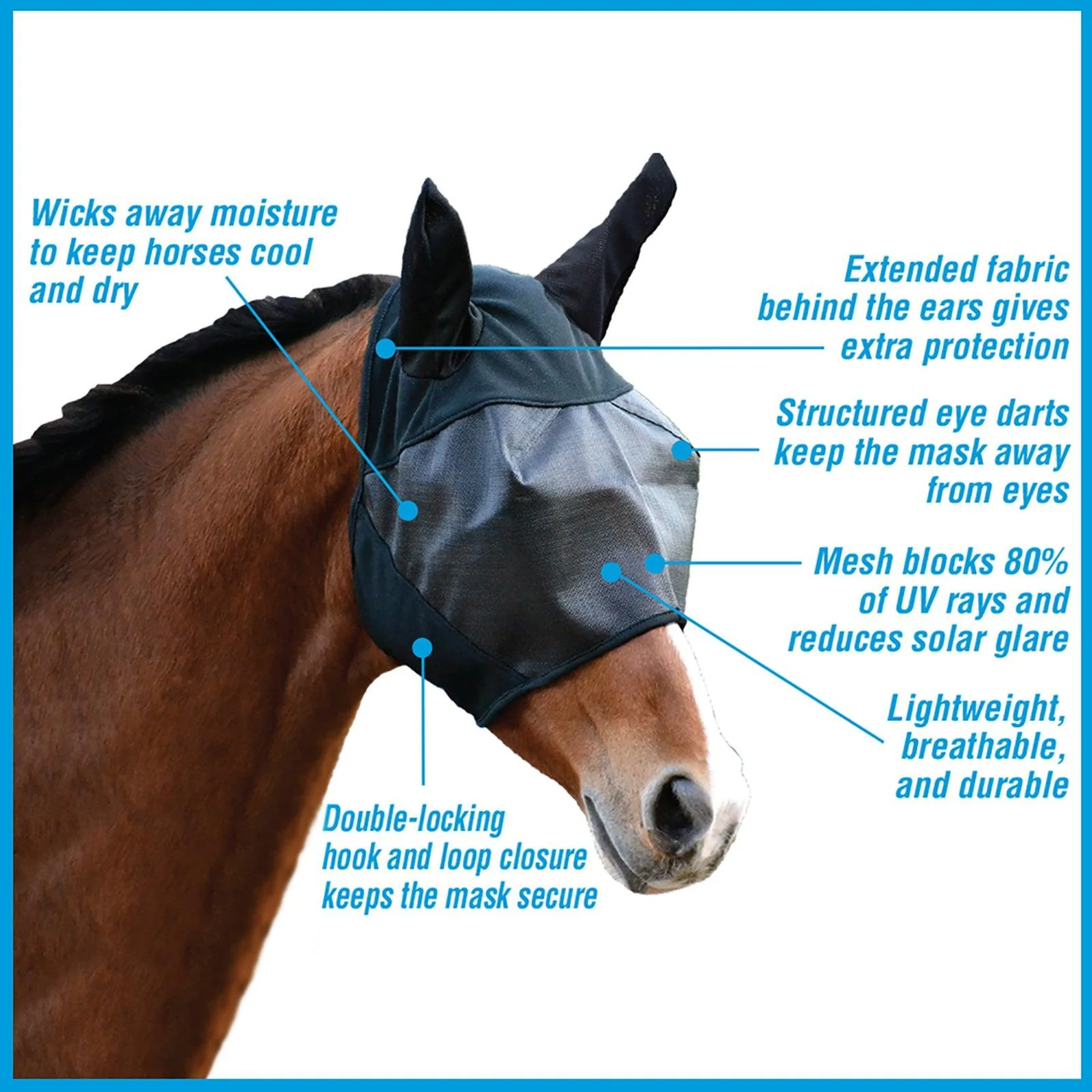 Absorbine Ultrashield Fly Mask With/Without Ears